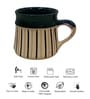 Krystal Kaves 200ml White & Teal Blue Ceramic (Set of 2) Tea Cups