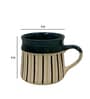 Krystal Kaves 200ml White & Teal Blue Ceramic (Set of 2) Tea Cups