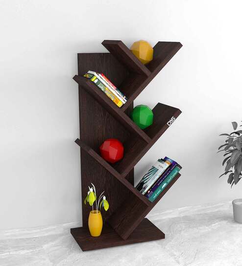 Ksenia Floor Standing Shelves Flowery Wenge Finish