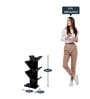 Ksenia Floor Standing Shelves Black Finish