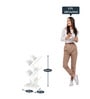 Ksenia Floor Standing Shelves Frosty White Finish