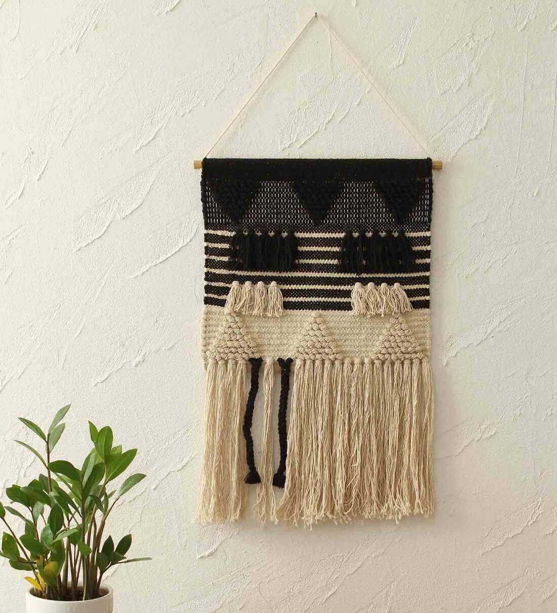 Buy Kunbi Black Cotton Wall Art by House This Online Wooden Wall Art Wall Art Home Decor