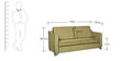 Kuba 3 Seater Sofa in Golden colour