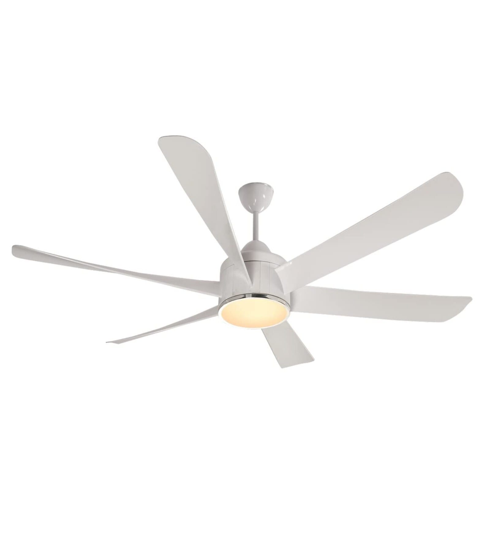 KUHL Platin D6 Stylish BLDC Fan, 38W6 Aerodynamic ABS Blades, Down Light Operate Via Remote-Mobile-Alexa, 5-Star Rated, White
