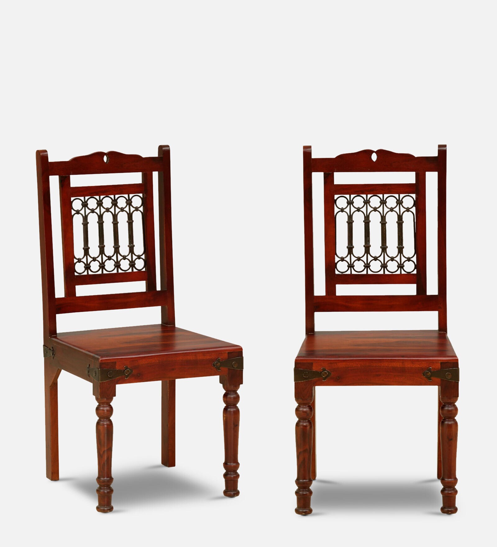 Buy Kusha Sheesham Wood Dining Chair (Set Of 2) In Honey Oak Finish at