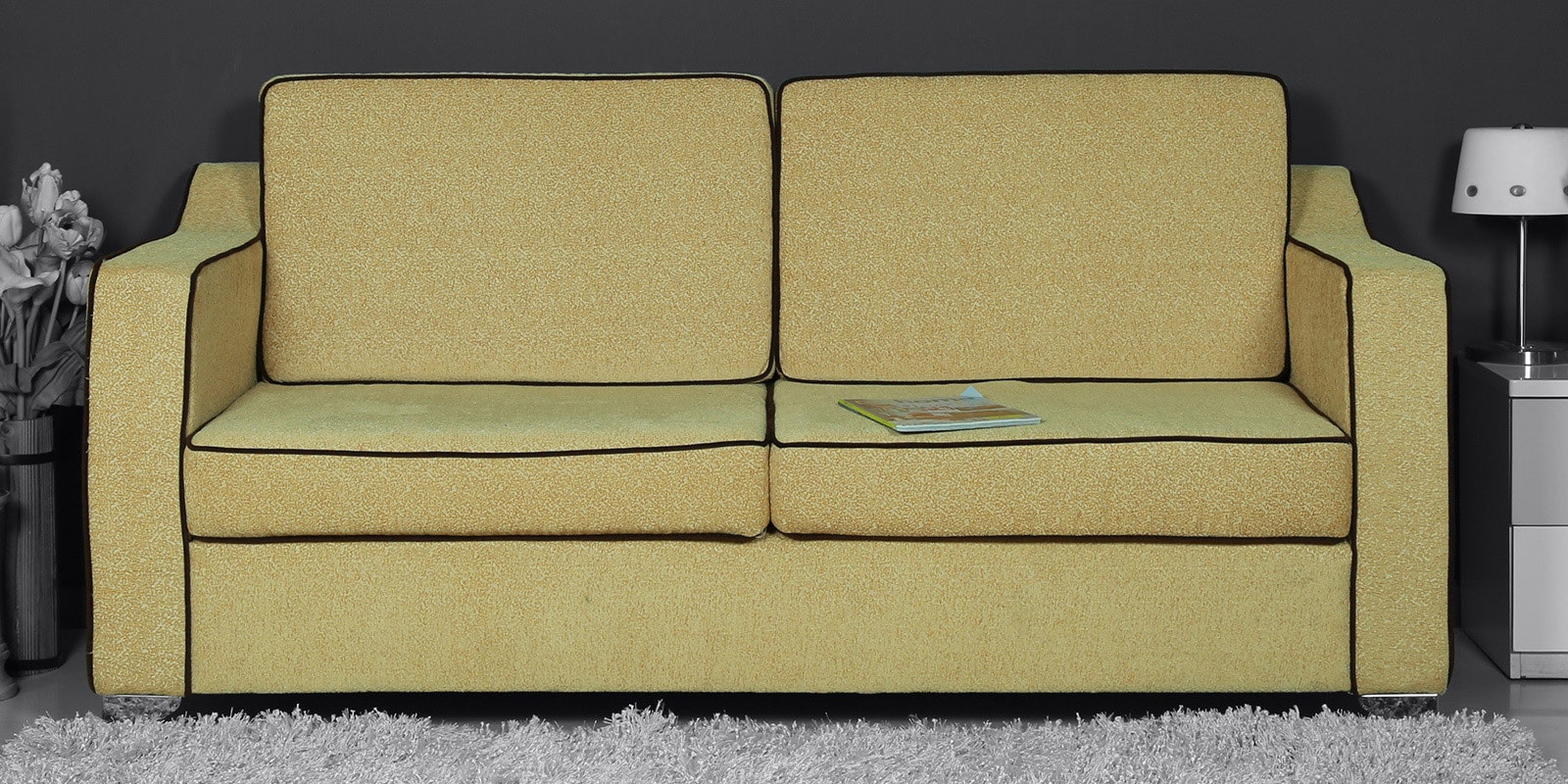 Kuba 3 Seater Sofa in Golden colour