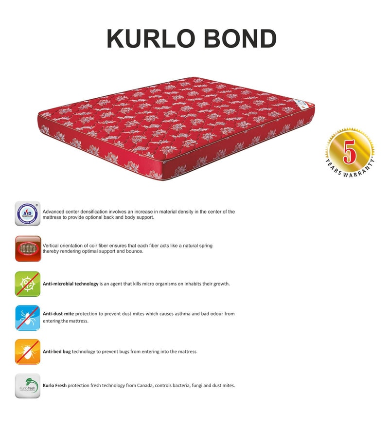 kurlon kurlo bond 6 inch queen coir mattress