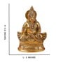 Kuber Blessing On Chowki Brass Religious Idol