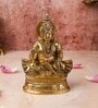 Kuber Blessing On Chowki Brass Religious Idol