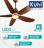 KUHL Luxus C5 1400 MM 5 Aerodynamic Blades Reverse Mode Celling Fan, Brown