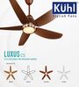 KUHL Luxus C5 1400 MM 5 Aerodynamic Blades Reverse Mode Celling Fan, Brown