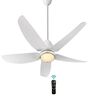 KUHL Luxus C5 1400 MM 5 Aerodynamic Blades Reverse Mode Celling Fan, White