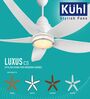 KUHL Luxus C5 1400 MM 5 Aerodynamic Blades Reverse Mode Celling Fan, White