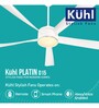 KUHL Platin D15 Stylish BLDC High Air Flow with Aerodynamic Blades Fan (White)