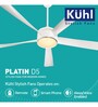 KUHL Platin D5 Stylish BLDC Fan, 38W, Down Light Operate Via Remote-Mobile-Alexa, 5-Star Rated, White