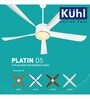 KUHL Platin D5 Stylish BLDC Fan, 38W, Down Light Operate Via Remote-Mobile-Alexa, 5-Star Rated, White