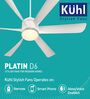 KUHL Platin D6 1500 MM 6 Aerodynamic Blades Reverse Mode Celling Fan, White