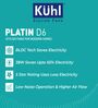 KUHL Platin D6 1500 MM 6 Aerodynamic Blades Reverse Mode Celling Fan, White