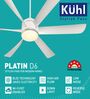 KUHL Platin D6 1500 MM 6 Aerodynamic Blades Reverse Mode Celling Fan, White