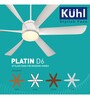 KUHL Platin D6 Stylish BLDC Fan, 38W6 Aerodynamic ABS Blades, Down Light Operate Via Remote-Mobile-Alexa, 5-Star Rated, White