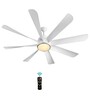 KUHL Platin D8 Stylish BLDC Fan, 38W, 8 Aerodynamic ABS Blades, Down Light Operate Via Remote-Mobile-Alexa, 5-Star Rated, White