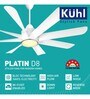 KUHL Platin D8 Stylish BLDC Fan, 38W, 8 Aerodynamic ABS Blades, Down Light Operate Via Remote-Mobile-Alexa, 5-Star Rated, White
