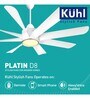 KUHL Platin D8 Stylish BLDC Fan, 38W, 8 Aerodynamic ABS Blades, Down Light Operate Via Remote-Mobile-Alexa, 5-Star Rated, White