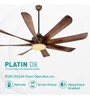 KUHL Platin D8,Teakwood, Stylish BLDC High Air Flow with Aerodynamic Blades Fan (Brown)