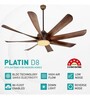 KUHL Platin D8,Teakwood, Stylish BLDC High Air Flow with Aerodynamic Blades Fan (Brown)