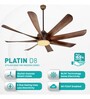 KUHL Platin D8,Teakwood, Stylish BLDC High Air Flow with Aerodynamic Blades Fan (Brown)