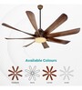 KUHL Platin D8,Teakwood, Stylish BLDC High Air Flow with Aerodynamic Blades Fan (Brown)
