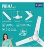 KUHL Prima A1 Stylish BLDC Fan, 28W, Low Noise 5-Star Rated