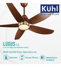 KUHL Stylish Fan Luxus C5, 38W, BLDC Technology, 5-Star Rated, Smart Phone Remote Control Wi-Fi IoT Alexa Voice Enabled, Brown