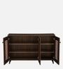 Kumi 3 Door Shoe Cabinet in Wenge Finish