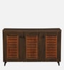 Kumi 3 Door Shoe Cabinet in Wenge Finish