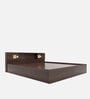 Kumiko King Size Bed with Box and Headboard Storage in Walnut Finish