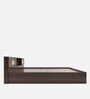Kumiko King Size Bed with Box and Headboard Storage in Walnut Finish