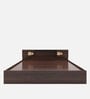 Kumiko King Size Bed with Box and Headboard Storage in Walnut Finish