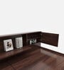Kumiko King Size Bed with Box and Headboard Storage in Walnut Finish