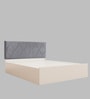 Kundalini Queen Size Bed With Upholstered Leatherette Headboard And Hydraulic Storage