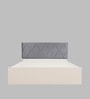 Kundalini Queen Size Bed With Upholstered Leatherette Headboard And Hydraulic Storage
