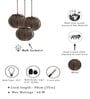 Kura Black Metal Cluster Hanging Light