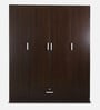 Kuruma 4 Door Wardrobe in Wenge Finish with Lock