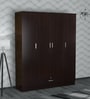Kuruma 4 Door Wardrobe in Wenge Finish with Lock