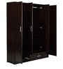 Kuruma 4 Door Wardrobe in Wenge Finish with Lock