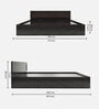 Kuruma King Size Bed in Wenge Finish with Box Storage