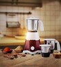 KUTCHINA  500W Mixer Grinder for Kitchen with 3 Jars (White, Maroon)