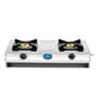 KUTCHINA 2 Burner Stainless Steel Gas Stove with Brass Burner & Manual Ignition (CLASSIC 2B SS GASSTOVE)