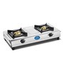 KUTCHINA 2 Burner Stainless Steel Gas Stove with Brass Burner & Manual Ignition (CLASSIC 2B SS GASSTOVE)