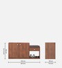 Kutsu Shoe Rack with Seating in Natural Teak Finish
